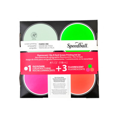 KIT DE SERIGRAFIA CON PINTURA GLO 'N DARK (BRILLA EN LA OSCUROURIDAD)