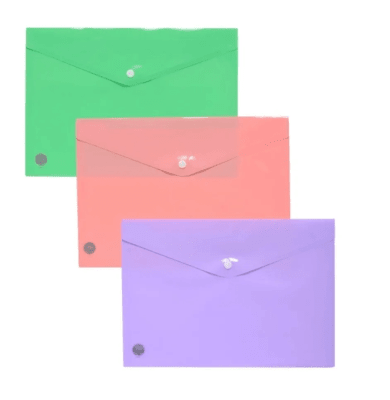 PORTAFOLIO PLASTICO A4 COLORES 1 UNIDAD