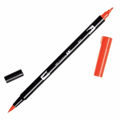 PLUMÓN TOMBOW PUNTA PINCEL  885 - WARM RED DUAL BRUSH ABT