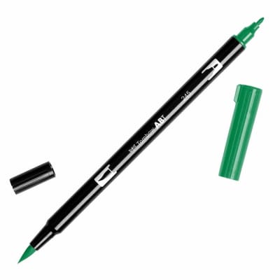PLUMÓN TOMBOW PUNTA PINCEL 245 -  SAP GREEN DUAL BRUSH ABT