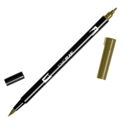 PLUMÓN TOMBOW PUNTA PINCEL 27  - DARK OCHRE DUAL BRUSH ABT
