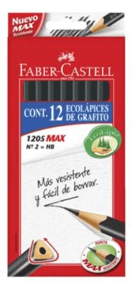 LÁPICES GRAFITOS TRIANGULARES Nº2 HB (12UN) FABER-CASTELL