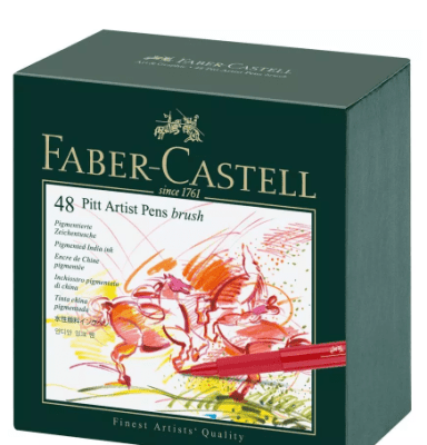 MARCADORES BRUSH PITT ARTIST PEN 48 COLORES FABER-CASTELL