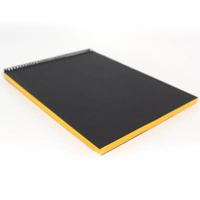 BLOCK PAPEL GOLD TAPA NEGRA 1/2 OFICIO 100 HOJAS