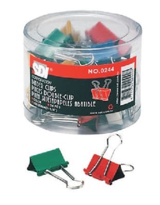 DOBLECLIP 32MM COLORES SURTIDOS (24UN) NO.0244 SDI