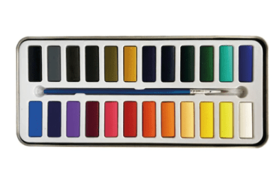 SET ACUARELA PASTILLA 24 COLORES