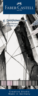 MARCADORES DOBLE PUNTA GOLDFABER AQUA ESCALA DE GRISES FABER-CASTELL