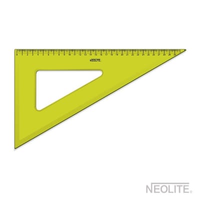 ESCUADRA BISELADA 60° 30CM NEOLITE