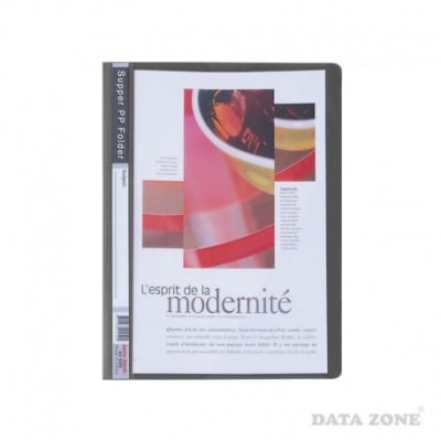 CARPETA PLASTICA CON ACOCLIP OFICIO GRIS