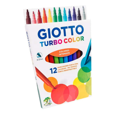 MARCADORES TURBO COLOR 12 COLORES GIOTTO