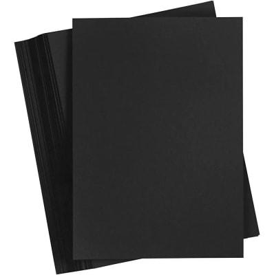 CARTULINA ESPAÑOLA NEGRA 350G 77X110CM