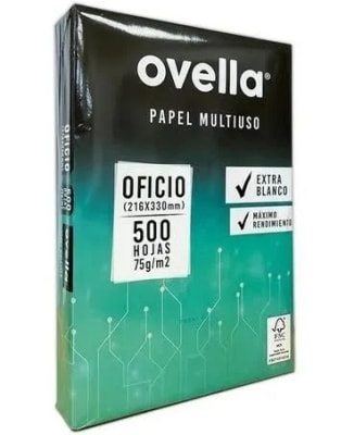 RESMA PAPEL 75G OFICIO 500HJ OVELLA