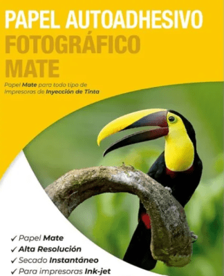 PAPEL FOTOGRÁFICO AUTOADHESIVO A4 MATE 128G (1UN) ADETEC