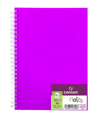 SKETCH BOOK NOTES 120G A5 50HJ VIOLETA CANSON