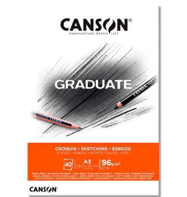 BLOCK GRADUATE CROQUIS 96G A3 40HJ CANSON