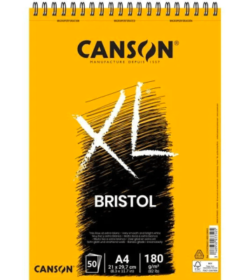 CROQUERA XL BRISTOL 180G A4 50HJ CANSON