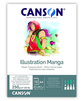 BLOCK ILLUSTRATION MANGA 250G A4 12HJ CANSON