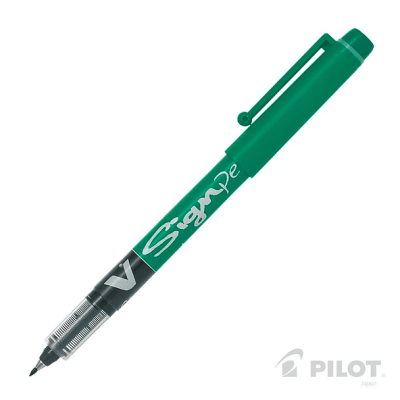 MARCADOR V-SIGN PEN VERDE PILOT