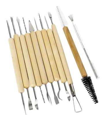 SET DE HERRAMIENTAS PARA ARCILLA 11 PIEZAS