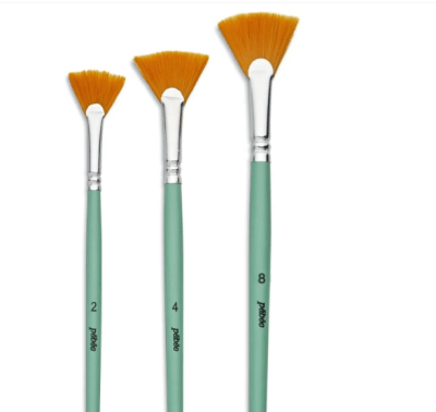 PINCELES DE POLIAMIDA DORADA ABANICO N°2;4;6