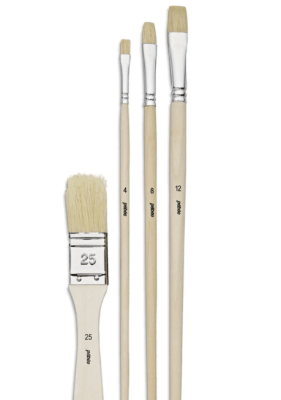 PINCELES  N°4;8;12 Y BROCHA N°25 ACRILICO Y OLEO