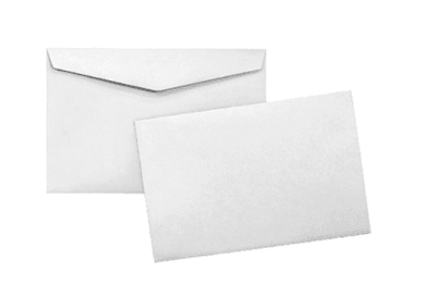 SOBRE CARTA BLANCO 5 UNIDADES