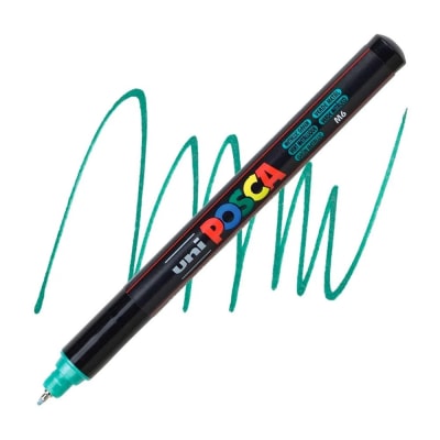 MARCADOR ACRÍLICO PC-1MR VERDE METÁLICO POSCA