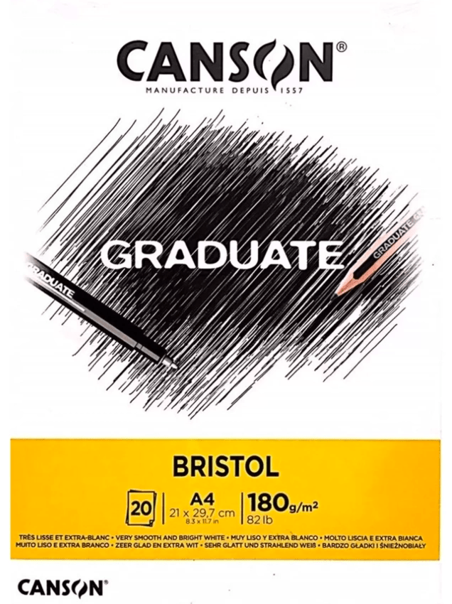 BLOCK GRADUATE BRISTOL 180G A4 20HJ CANSON1