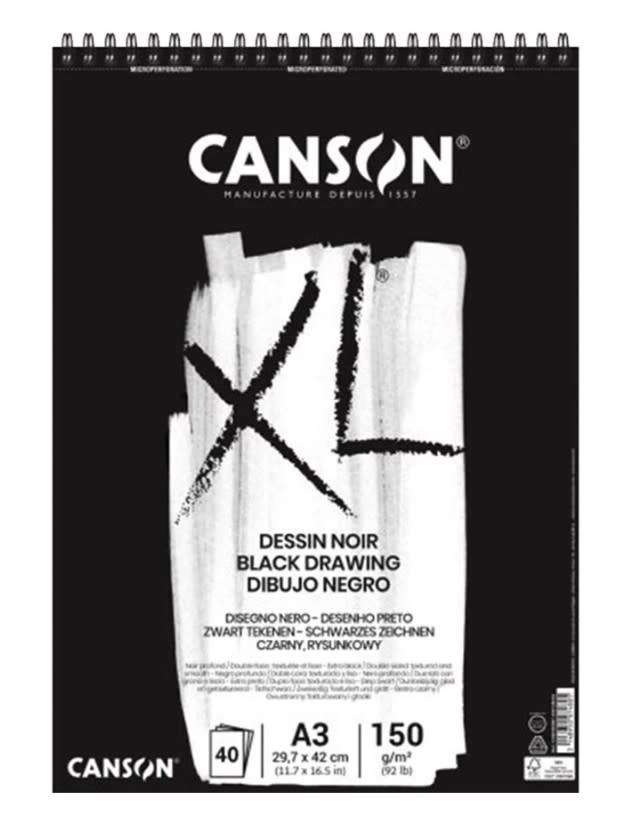 CROQUERA XL DIBUJO NEGRO 150G A3 4OHJ CANSON1