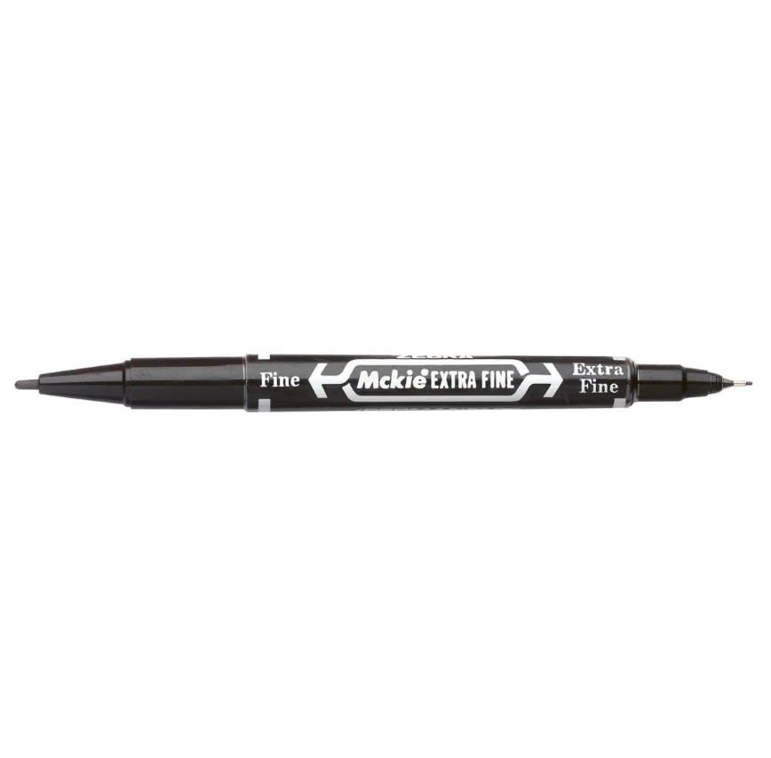 MARCADOR PERMANENTE DOBLE PUNTA FINO/EXTRA FINO NEGRO ZEBRA1