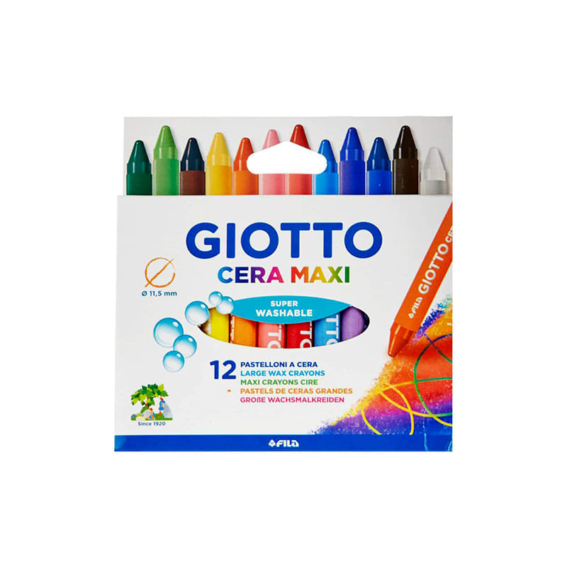 LÁPICES DE CERA MAXI 12 COLORES GIOTTO1