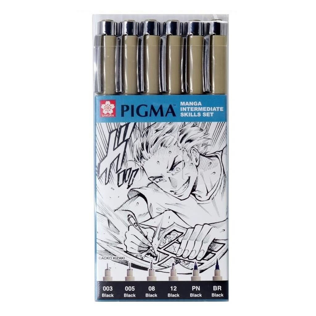 SET TIRALÍNEAS PIGMA MICRON MANGA INTERMEDIATE SKILLS (6UN) SAKURA1