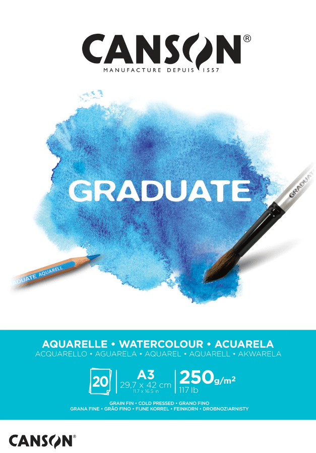 BLOCK GRADUATE ACUARELA 250G A3 (20HJ) CANSON1