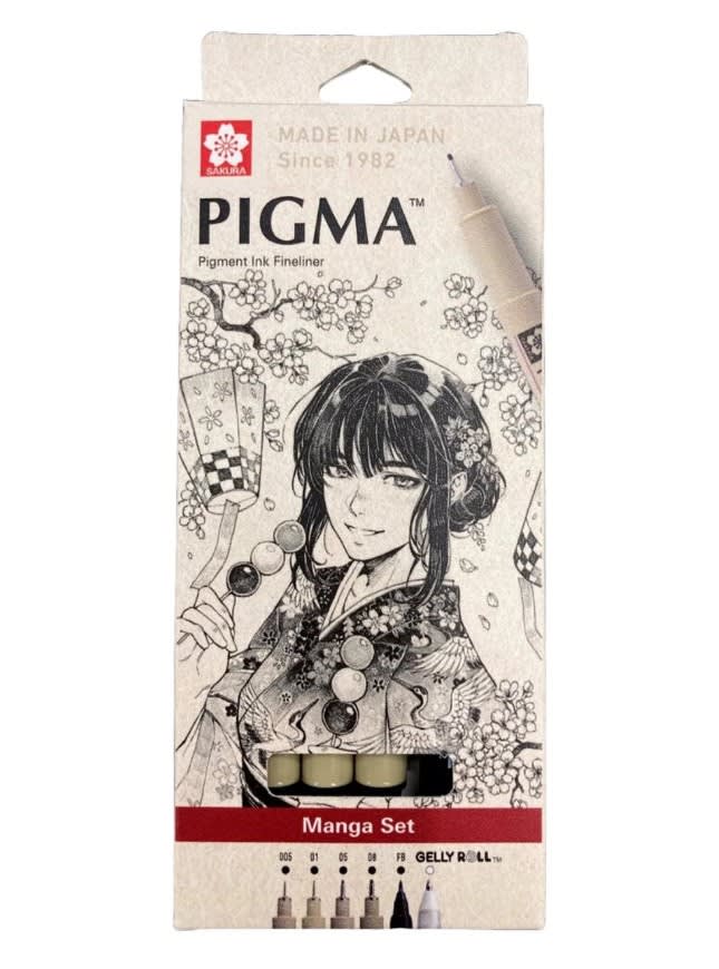 SET TIRALÍNEAS PIGMA MICRON MANGA SET (6UN) SAKURA1