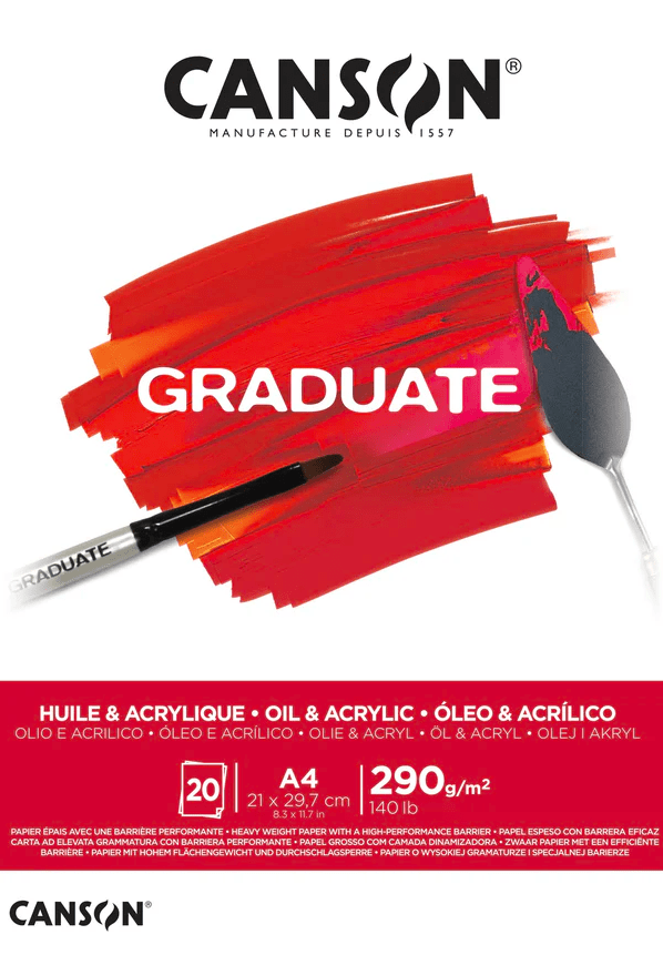 BLOCK GRADUATE ÓLEO Y ACRÍLICO 290G A4 (20HJ) CANSON1