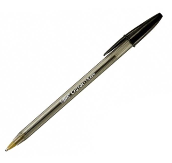 LÁPIZ PASTA CRISTAL PUNTA GRUESA NEGRO BIC1