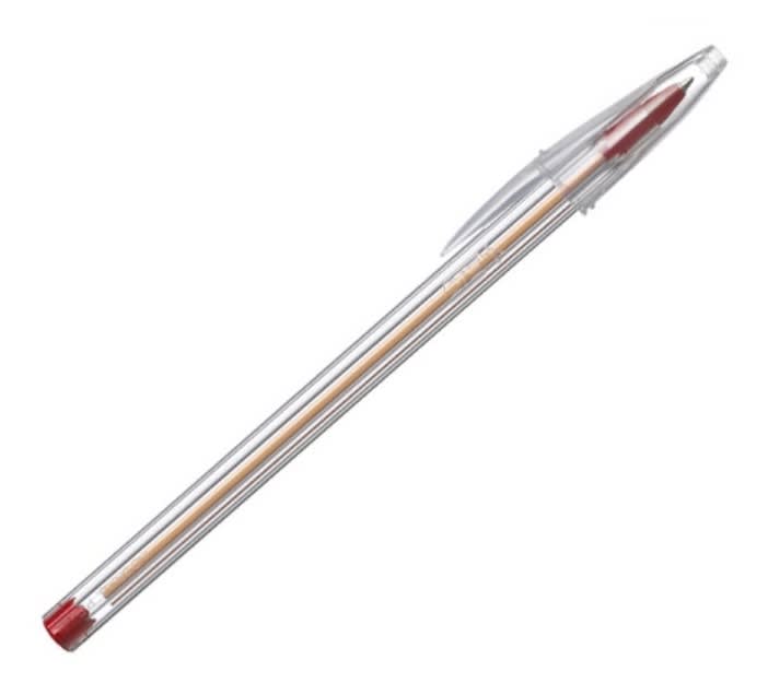 LÁPIZ PASTA CRISTAL PUNTA FINA ROJO BIC1
