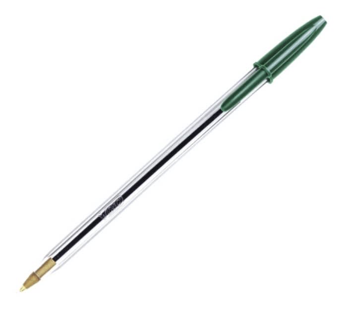 LÁPIZ PASTA CRISTAL PUNTA MEDIA VERDE BIC1