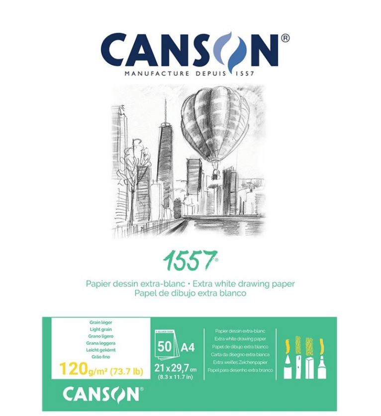 BLOCK 1557 DIBUJO 120G A4 50HJ CANSON1