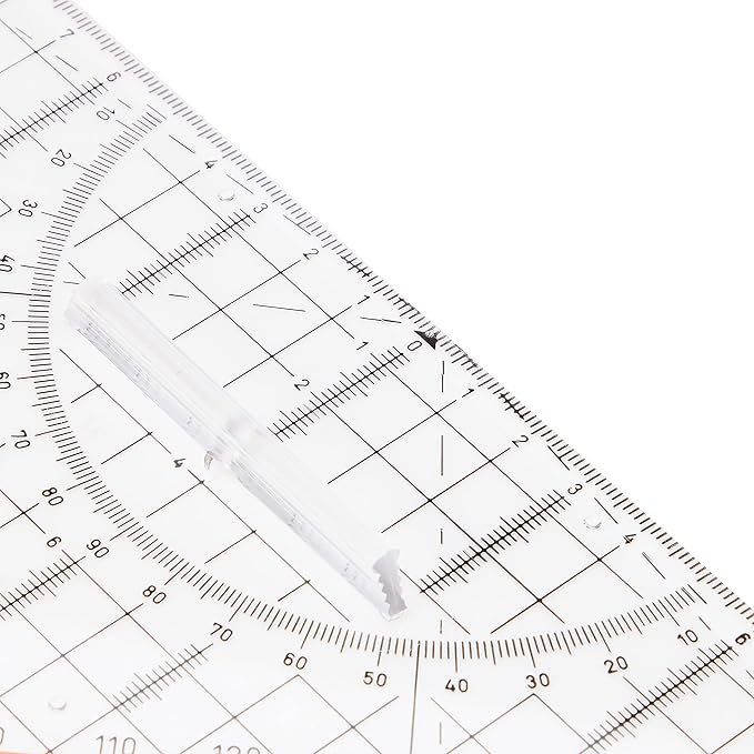 ESCUADRA GEOMÉTRICA CENTRO 45° C/ EMPUÑADURA FIJA 23CM ROTRING2