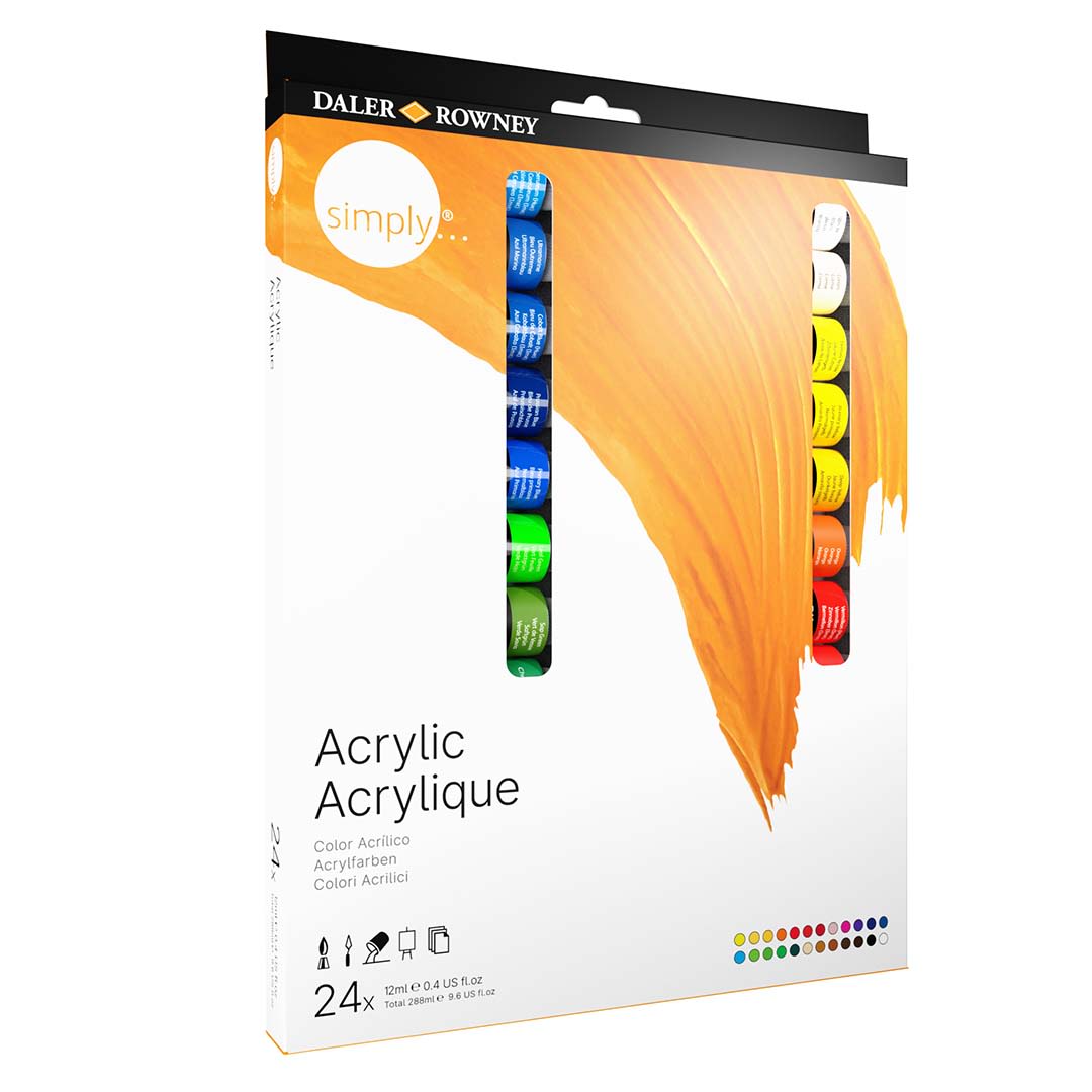 SET 24 ACRÍLICOS 12ML SIMPLY DALER ROWNEY1