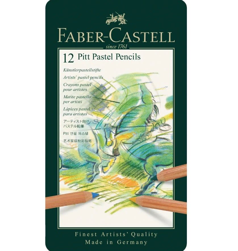 LÁPICES PASTEL PITT 12 COLORES (EN CAJA METÁLICA) FABER-CASTELL1