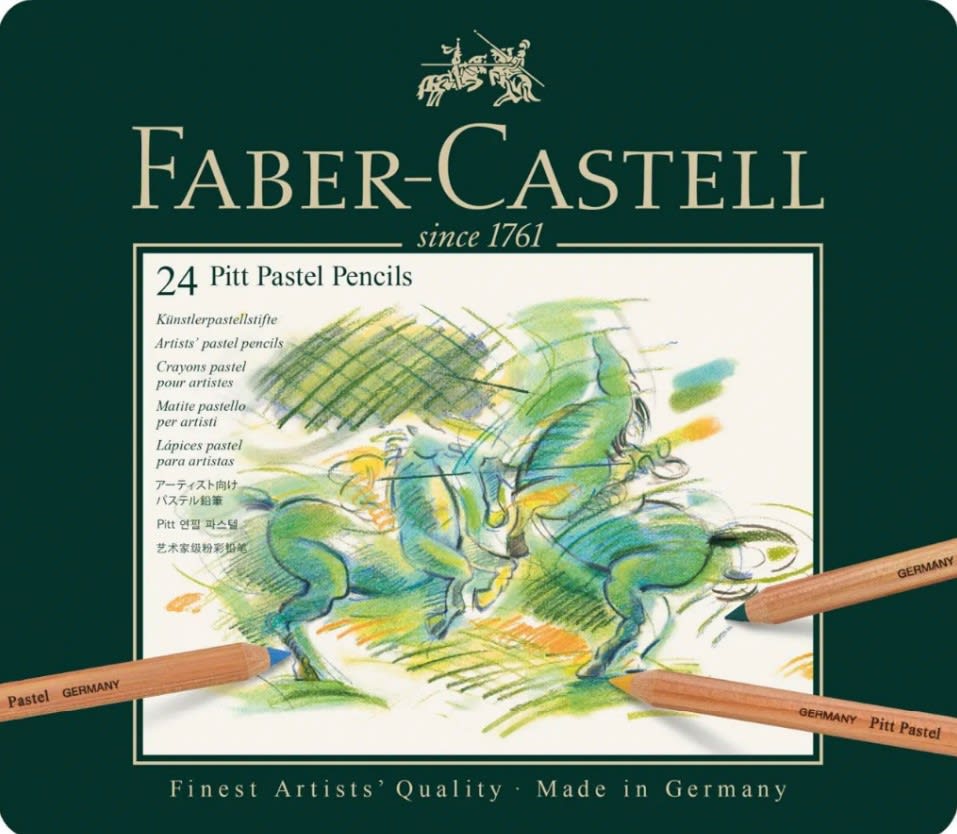LÁPICES PASTEL PITT 24 COLORES (EN CAJA METÁLICA) FABER-CASTELL1
