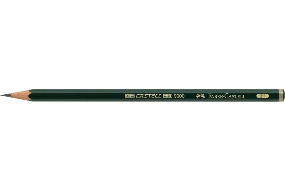 LÁPIZ GRAFITO 9000 3H FABER-CASTELL2