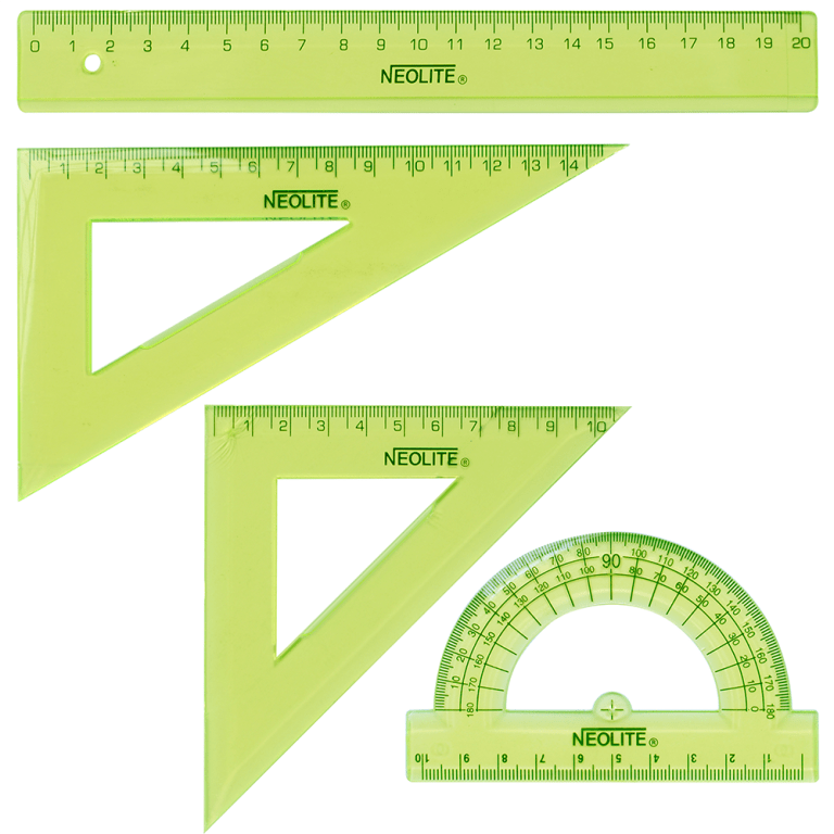 SET GEOMETRÍA 20CM GREEN 4 PIEZAS NEOLITE2