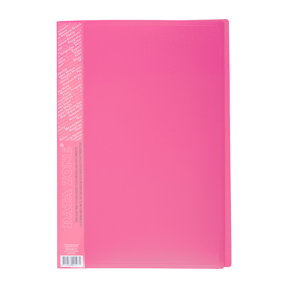 CARPETA PLÁSTICA C/CLIP GUSANO OFICIO COLORES VARIADOS DATAZONE3