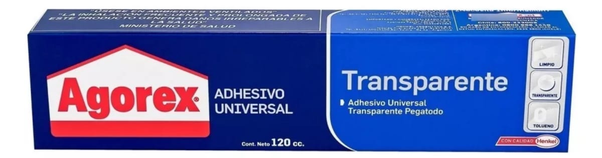 PEGAMENTO ADHESIVO DE CONTACTO TRANSPARENTE 90CC AGOREX1