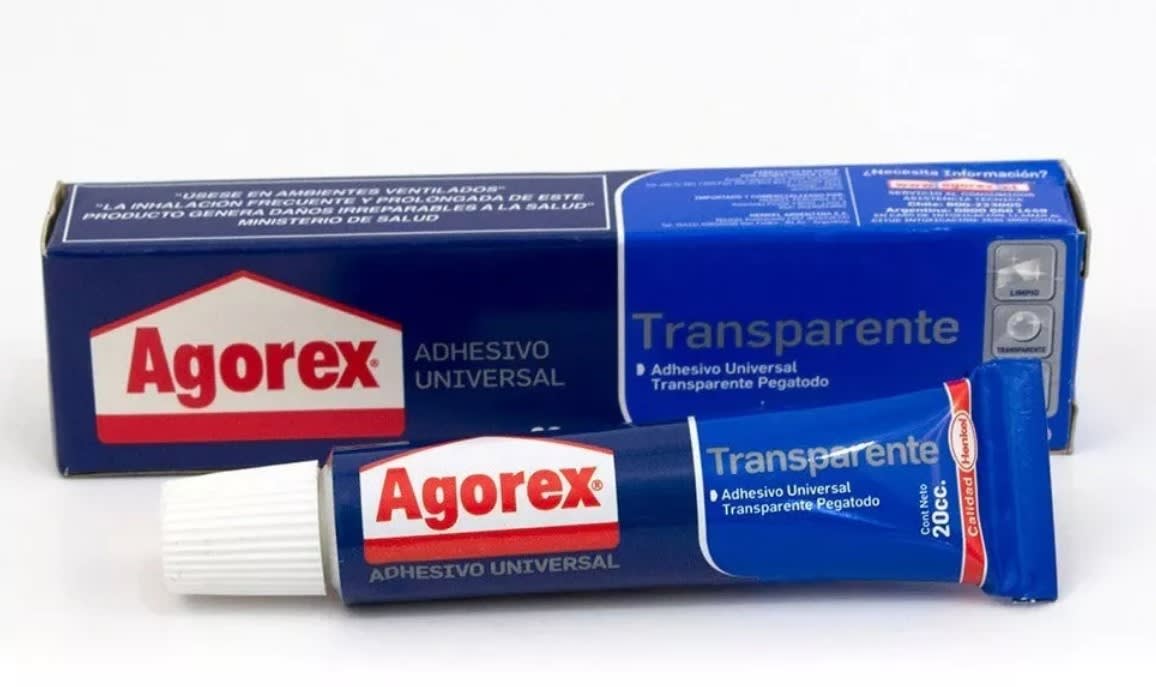PEGAMENTO ADHESIVO DE CONTACTO TRANSPARENTE 20CC AGOREX2