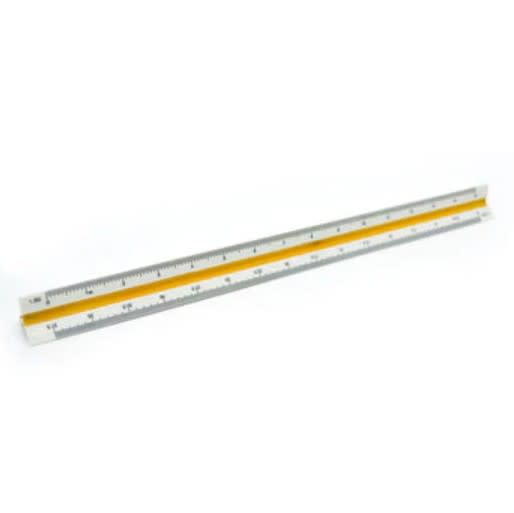 ESCALÍMETRO PLÁSTICO 30CM (1:20 - 1:25 - 1:50 - 1:75 - 1:100 - 1:125) JM1