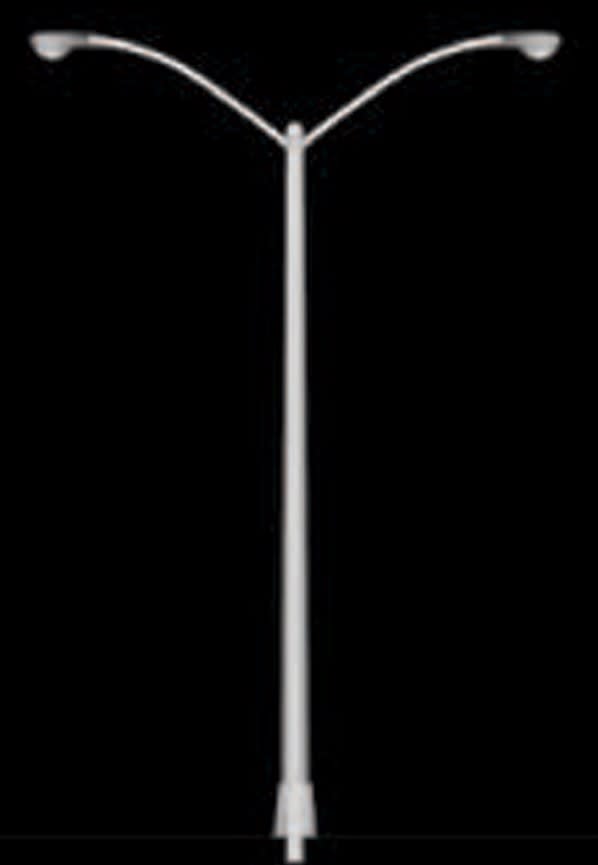 LUMINARIA PÚBLICA DOBLE BRAZO LARGO ESCALA 1:48 - 1:50 N°97319 (4UN) JTT1